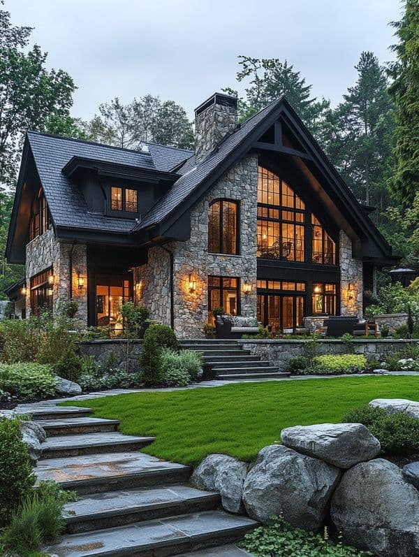Bright double-height window room